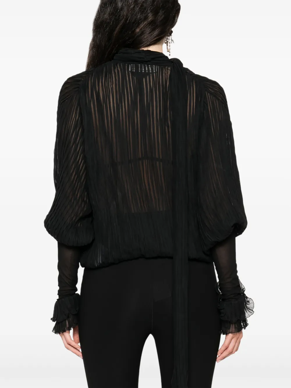 Blumarine Geplooide blouse Zwart
