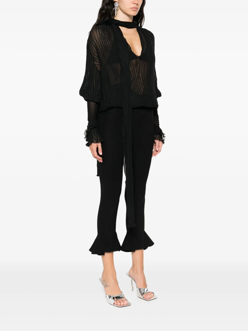 Blumarine Geplooide blouse Zwart
