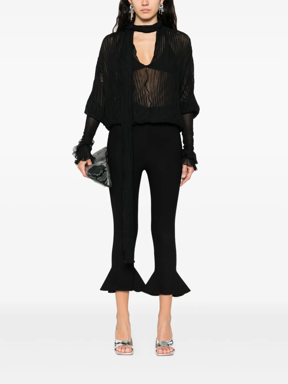 Blumarine blouse en soie à design plissé | T-shirts & jerseys | Image 2