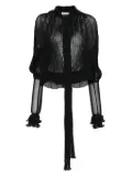 Blumarine pleated silk blouse - Black