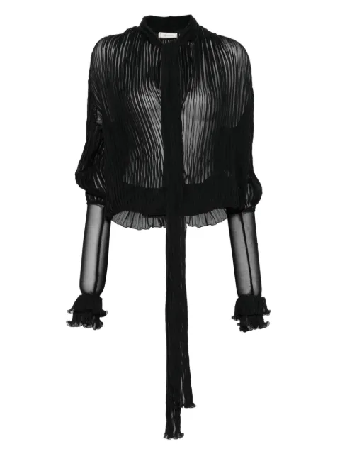 Blumarine pleated silk blouse