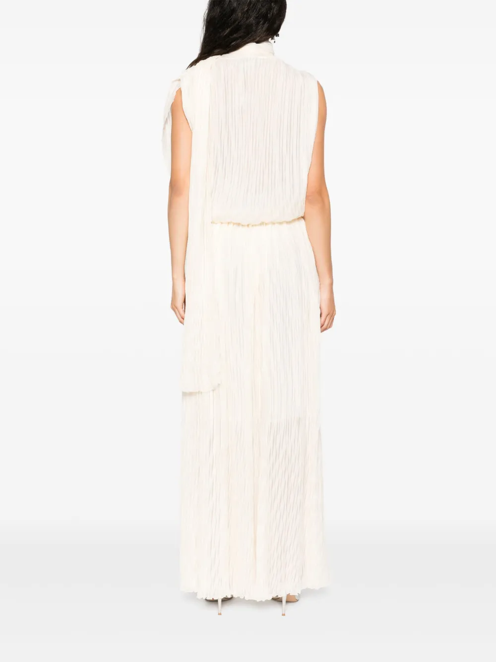 Blumarine Asymmetrische midi-jurk Beige