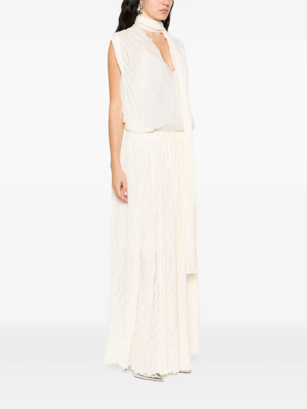 Blumarine Asymmetrische midi-jurk Beige