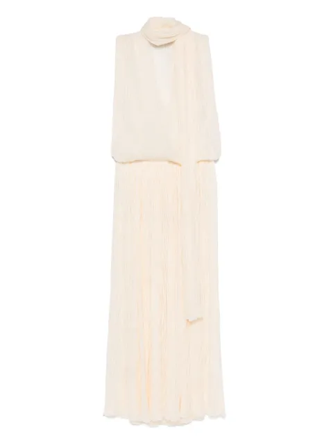 Blumarine pleated asymmetric midi dress