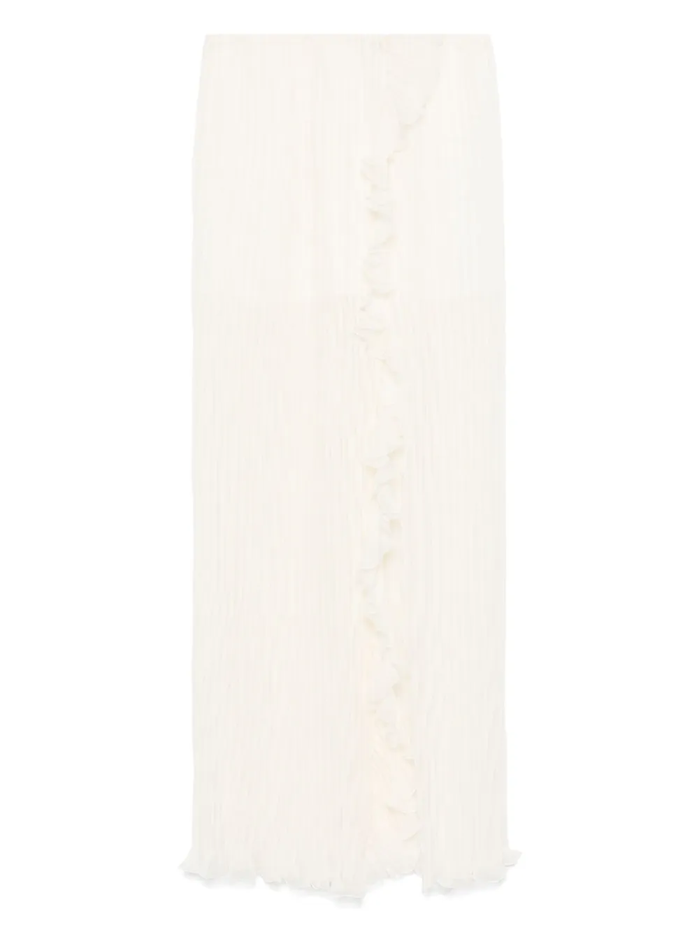 Blumarine robe longue à design plissé | tons neutres | Image 1