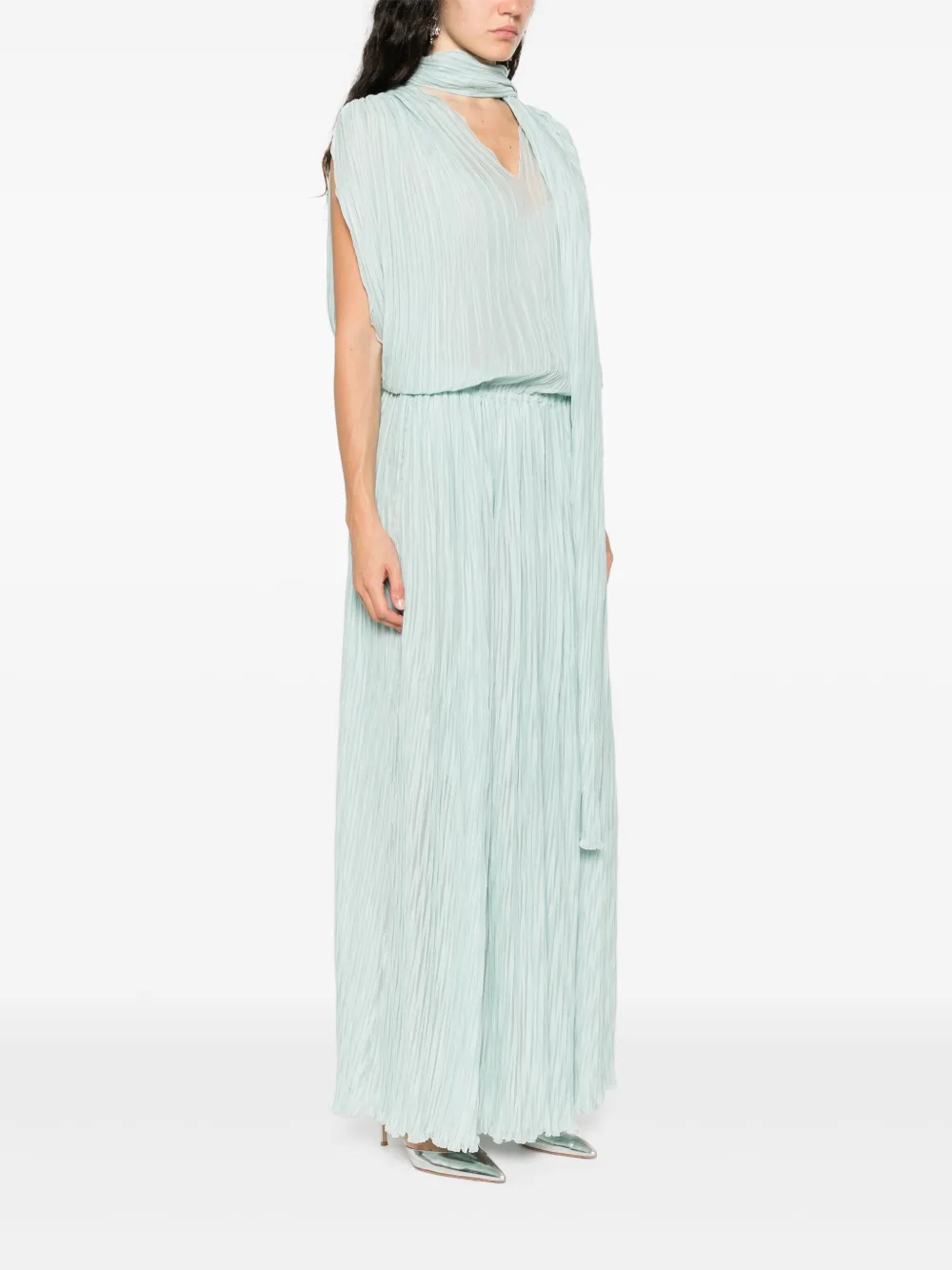 Blumarine Asymmetrische midi-jurk Groen