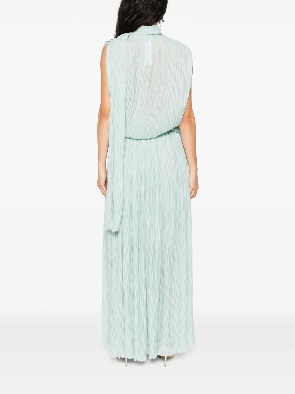 Blumarine Asymmetrische midi-jurk Groen