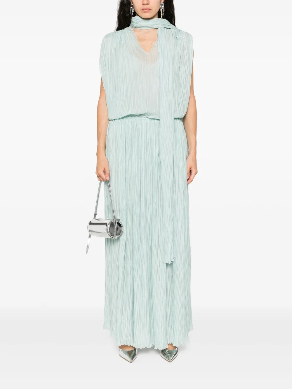 Blumarine pleated asymmetric midi dress | Evening Dresses | Image 2