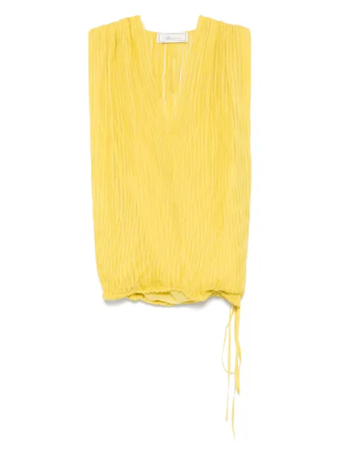 Blumarine pleated silk top