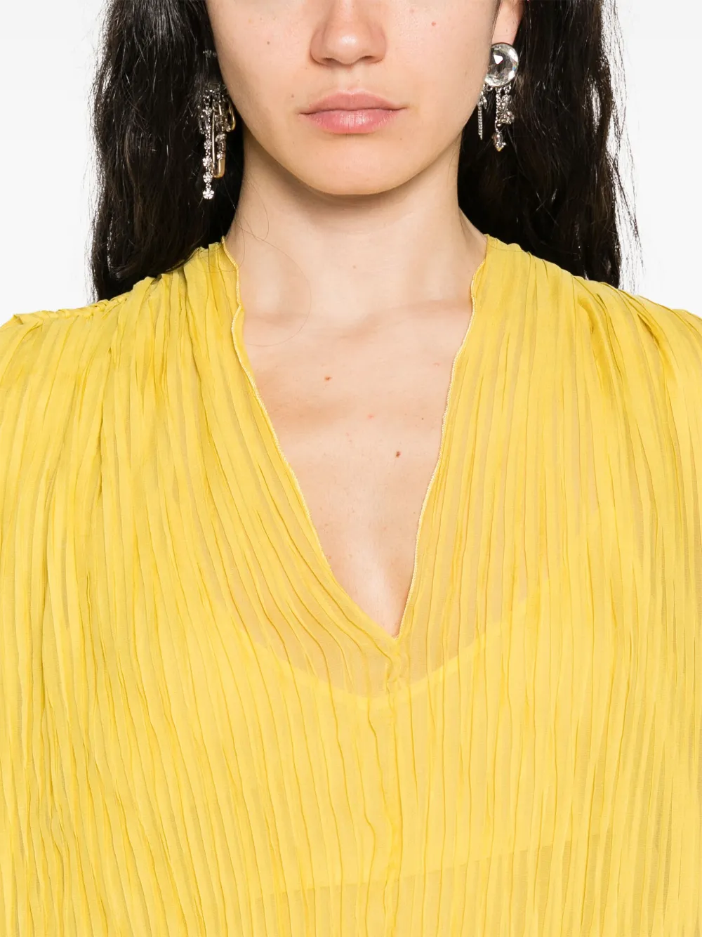 Blumarine Zijden top Geel