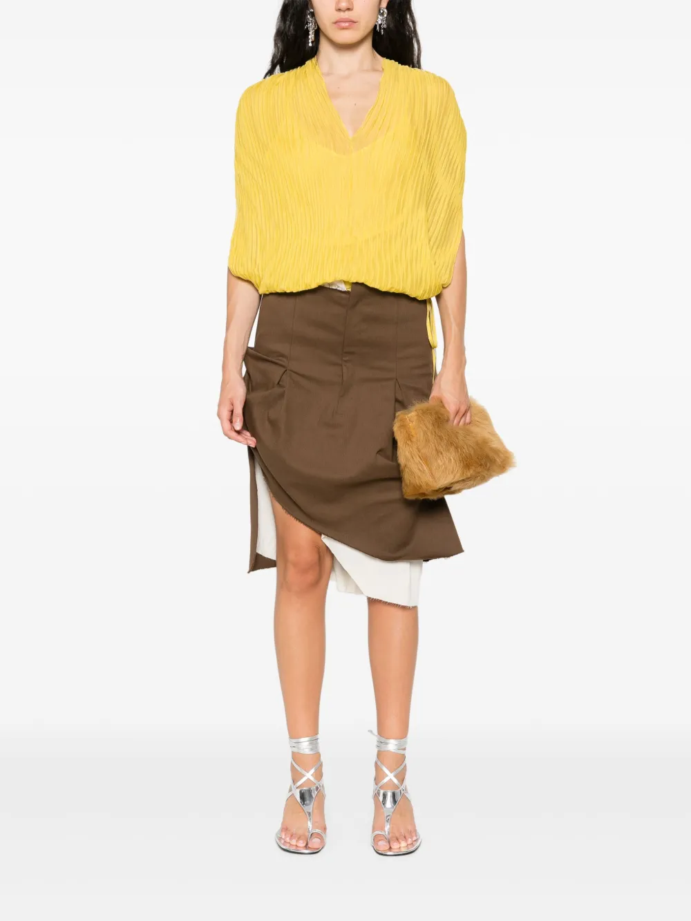 Blumarine pleated silk top | Vests & Tank Tops | Image 2