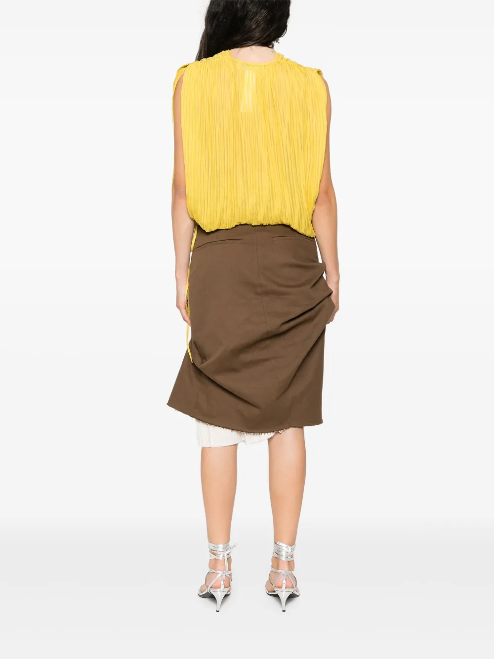 Blumarine Zijden top Geel