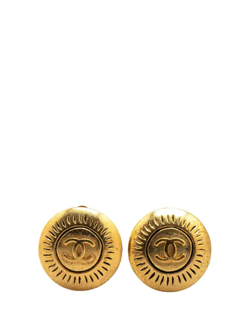 Boucles d'oreilles Round Clip (1996) - CHANEL Pre-Owned - Modalova