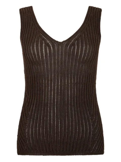 Max Mara top tejido de canalé