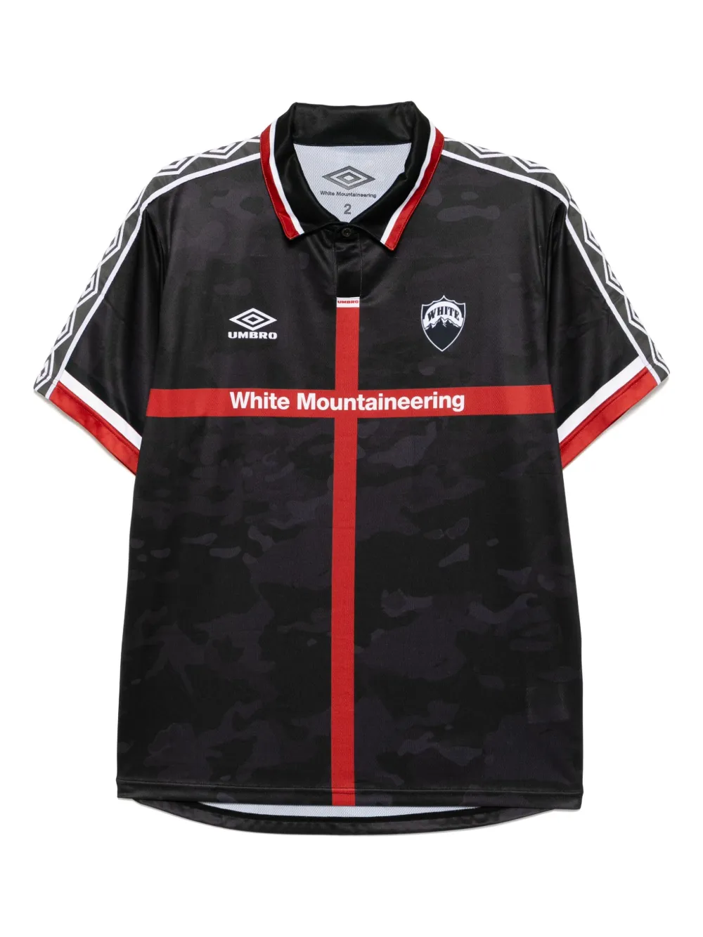 White Mountaineering x Umbro Uniform polo shirt | Black | Image 1