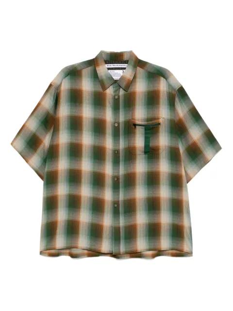 White Mountaineering playera midi con motivo de cuadros