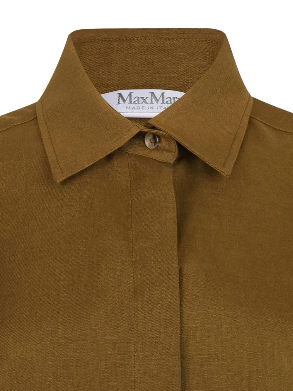 Max Mara Linnen blouse Groen