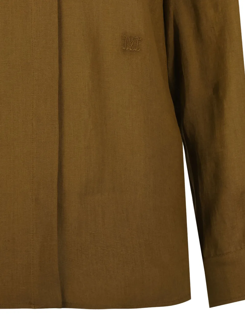 Max Mara Linnen blouse Groen