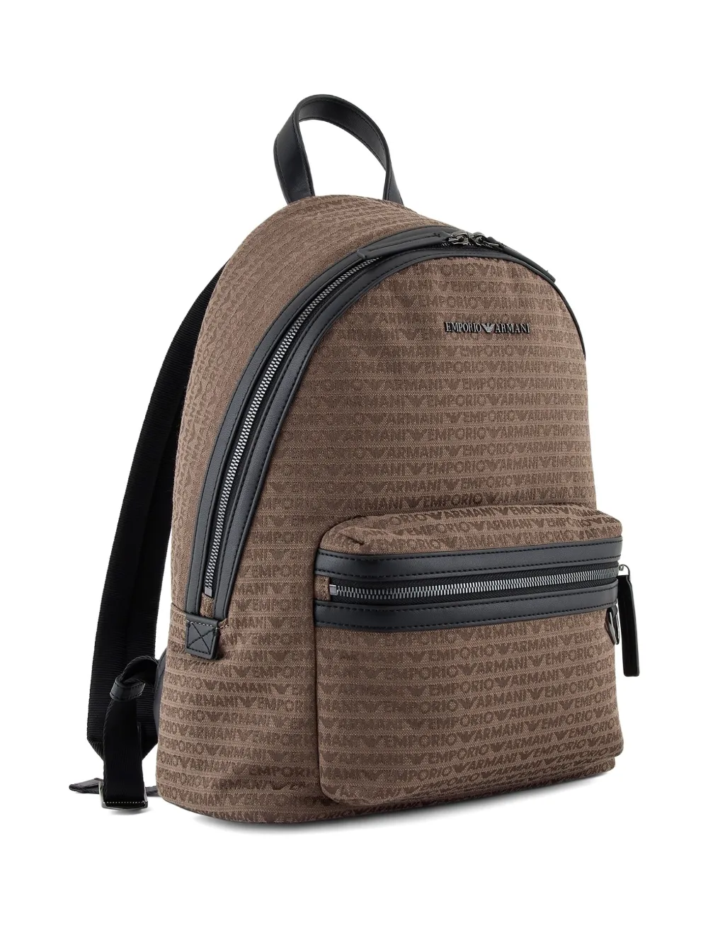 Emporio Armani Zaino rugzak met jacquard Bruin