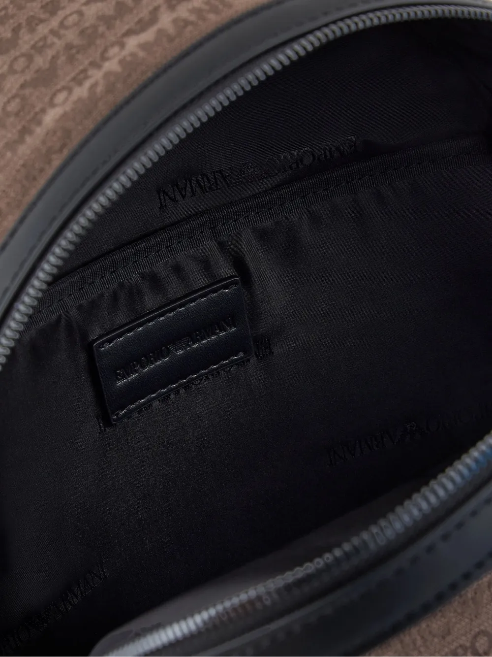 Emporio Armani Zaino rugzak met jacquard Bruin