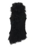 Alexander McQueen shearling sleeveless top - Black