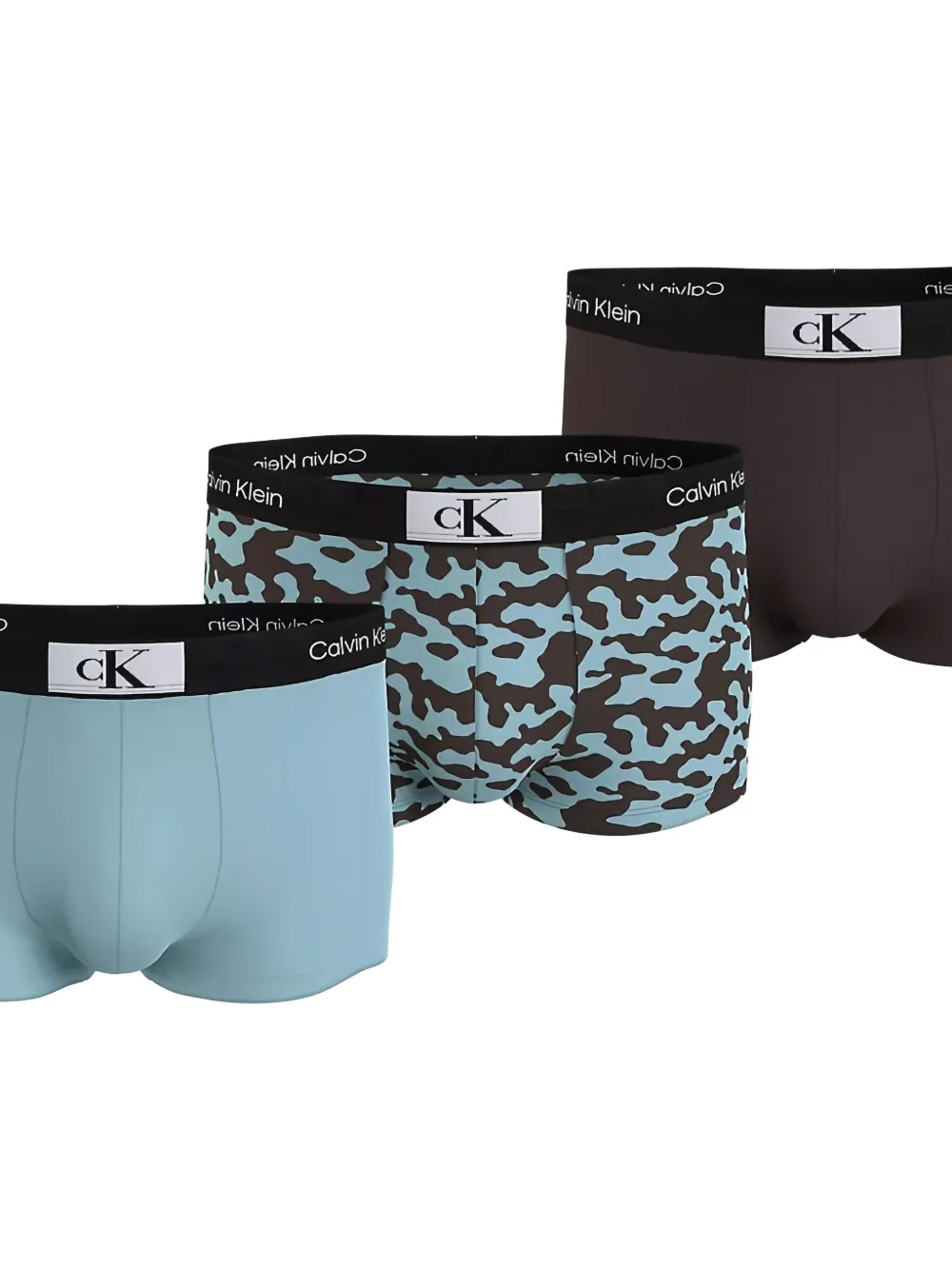 Calvin Klein Drie boxershorts met logo Blauw
