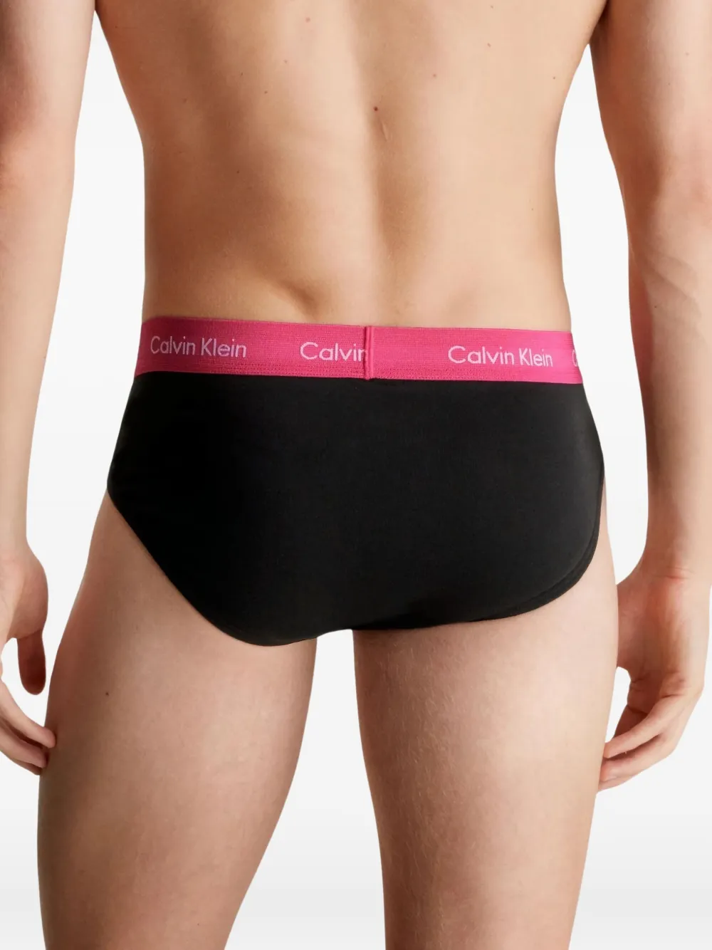 Calvin Klein Underwear Drie slips met logoband Zwart