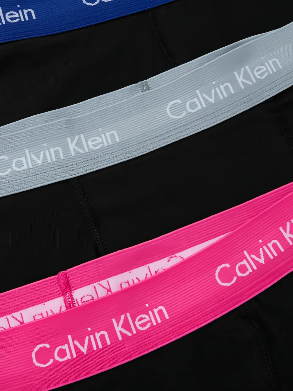 Calvin Klein Drie boxershorts met logo Zwart