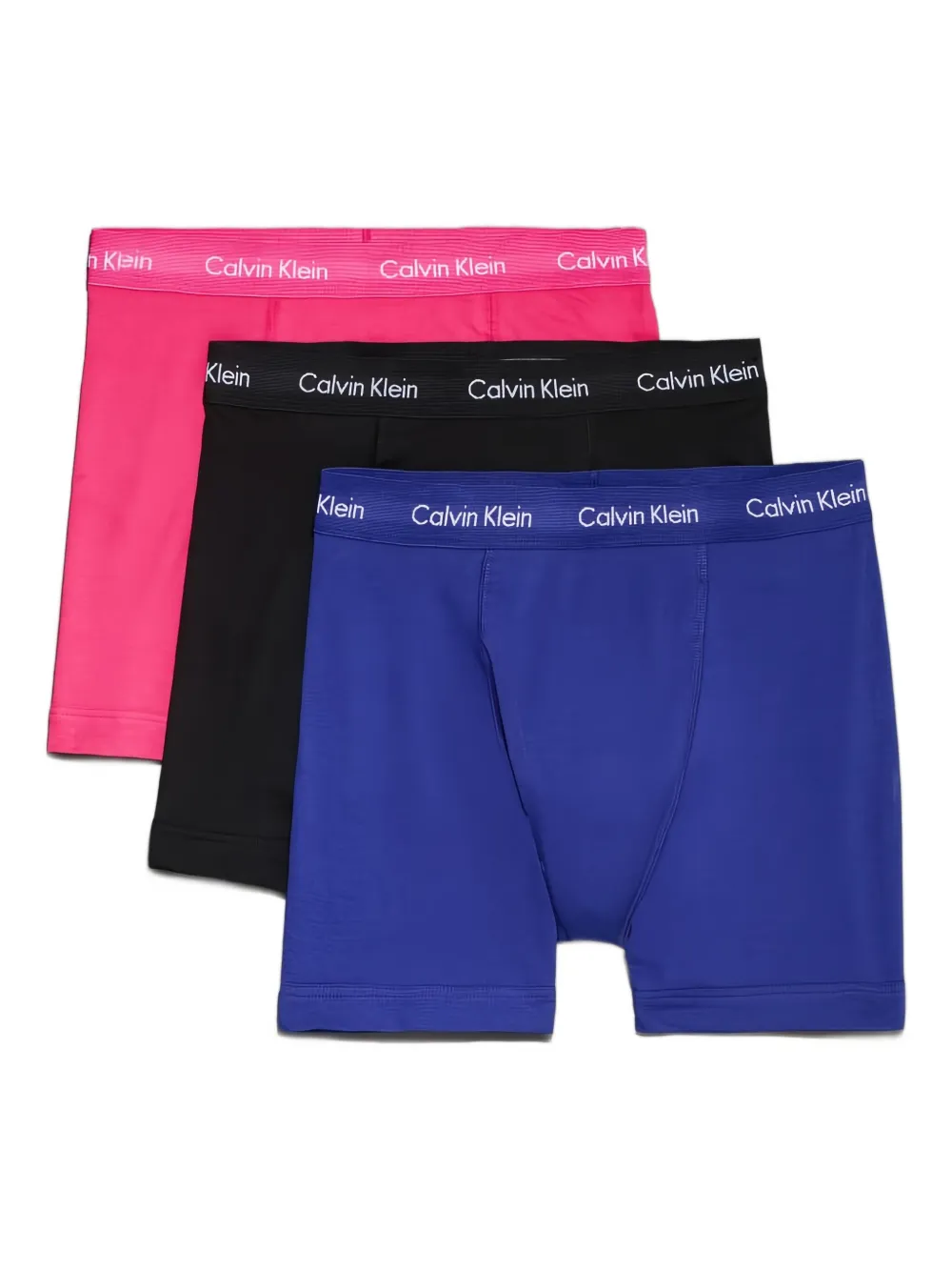 Calvin Klein Drie boxershorts met logo Blauw
