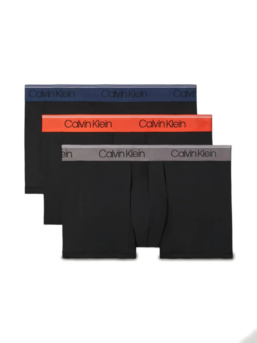 Calvin Klein Drie boxershorts met logo Zwart