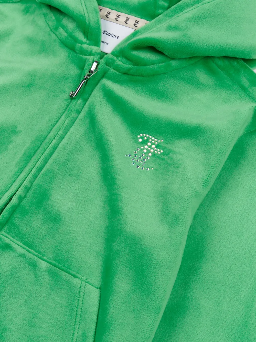 Juicy Couture Kids Hoodie verfraaid met stras Groen