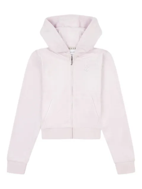 Juicy Couture Kids rhinestone-embellished zip-up hoodie