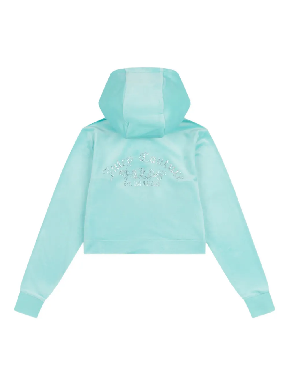 JUICY COUTURE RHINESTONE-EMBELLISHED ZIP-UP HOODIE