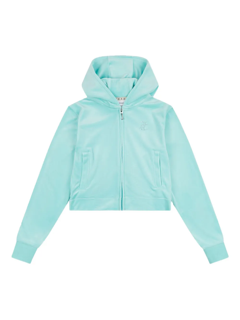 JUICY COUTURE RHINESTONE-EMBELLISHED ZIP-UP HOODIE