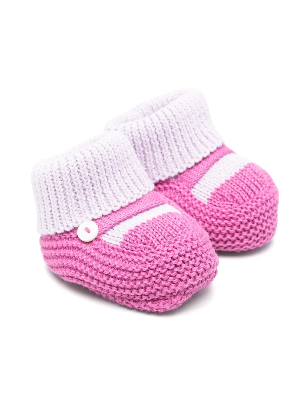 Little Bear crochet-knit slippers Purple