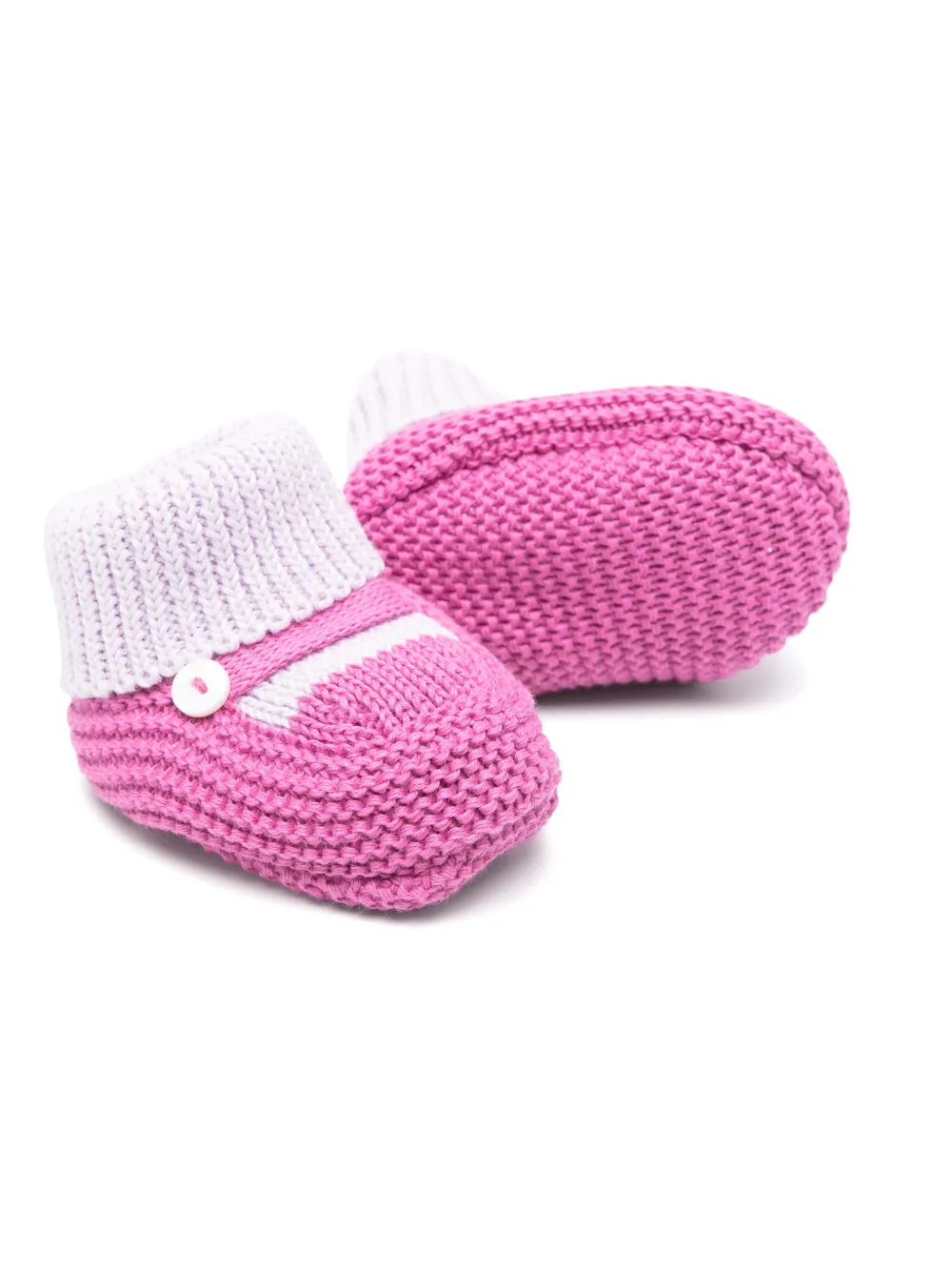 Little Bear crochet-knit slippers Purple