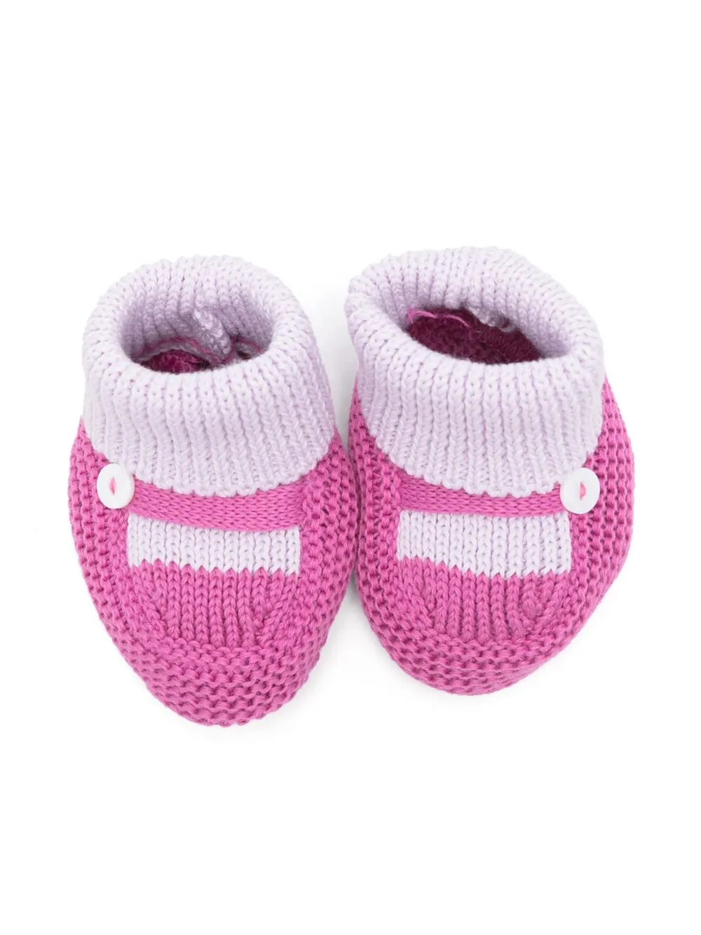 Little Bear crochet-knit slippers Purple