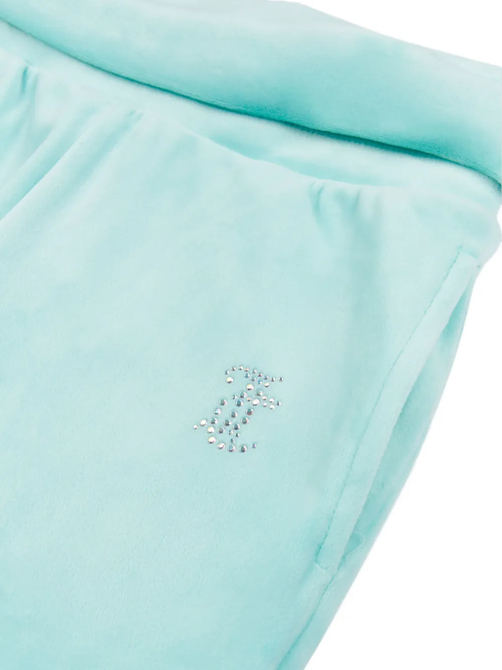 Juicy Couture Kids Joggingbroek met omslagen taille Blauw