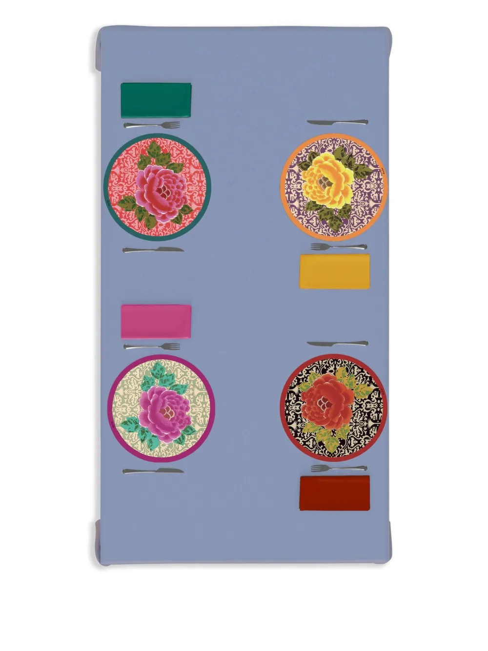 Lisa Corti Table Linens Coral Uni In Pattern