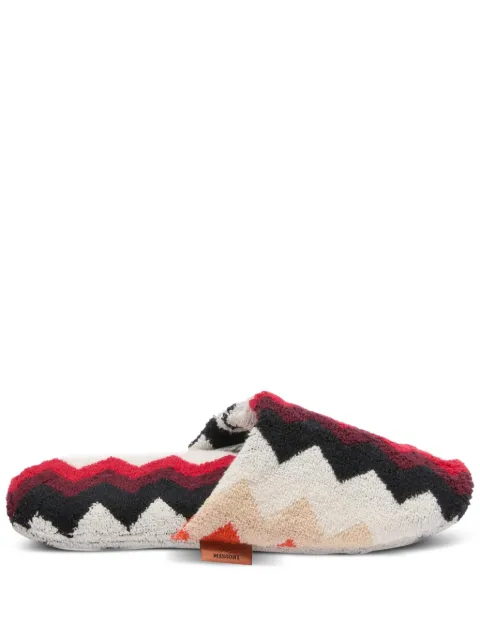 Missoni Home chevron-patterned indoor slippers