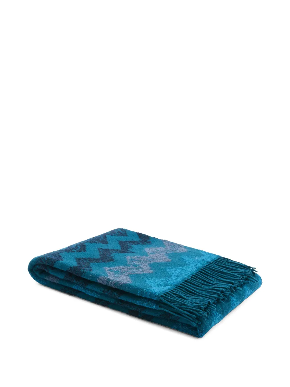 Missoni Home Gessetti zigzag-patterned throw | Blue | Image 1