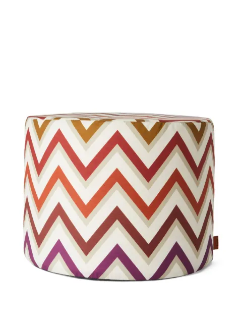 Missoni Home Watamu chevron-patterned pouffe