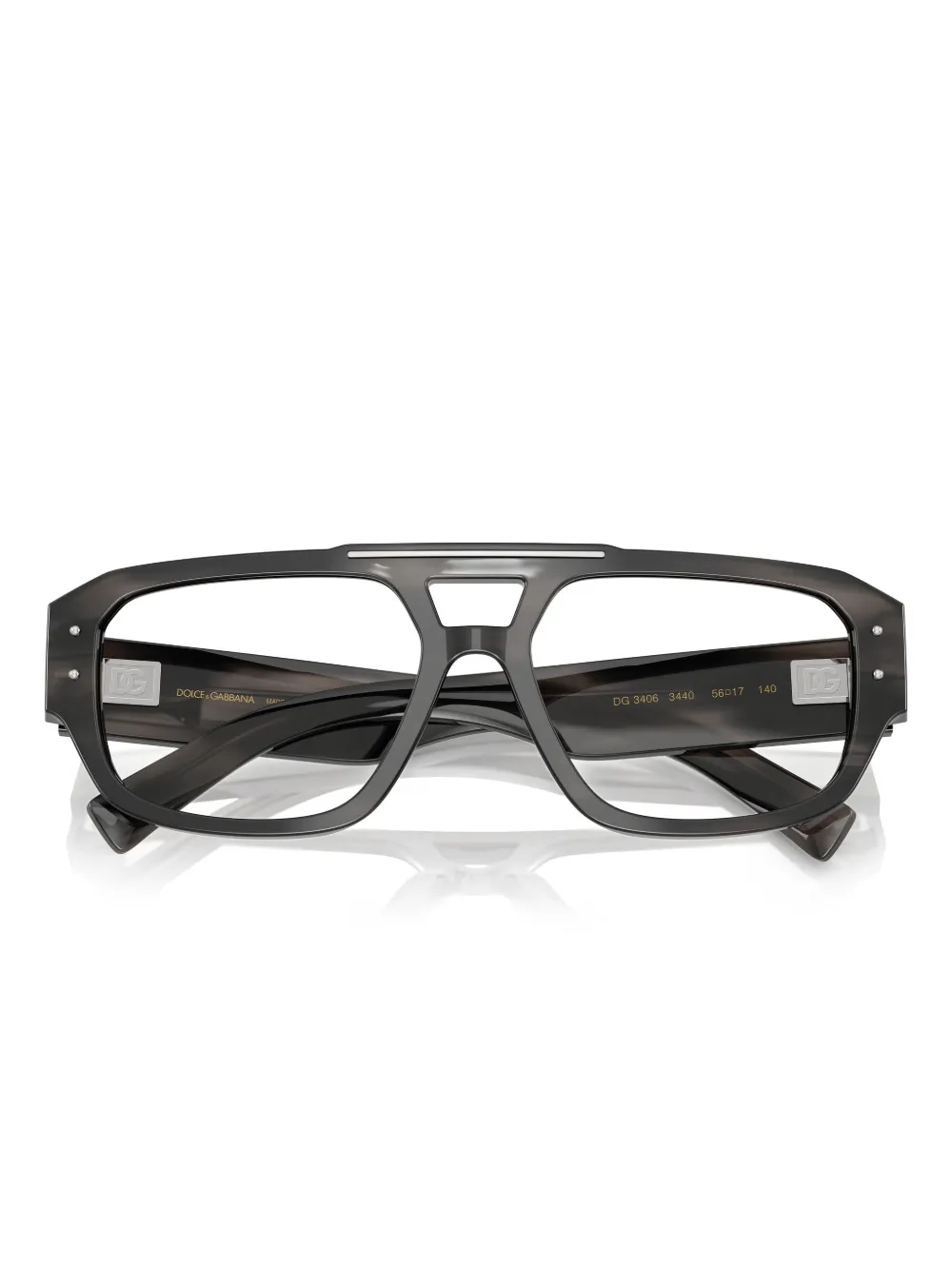 Dolce & Gabbana Eyewear Zonnebril met dubbele neusbrug Zwart