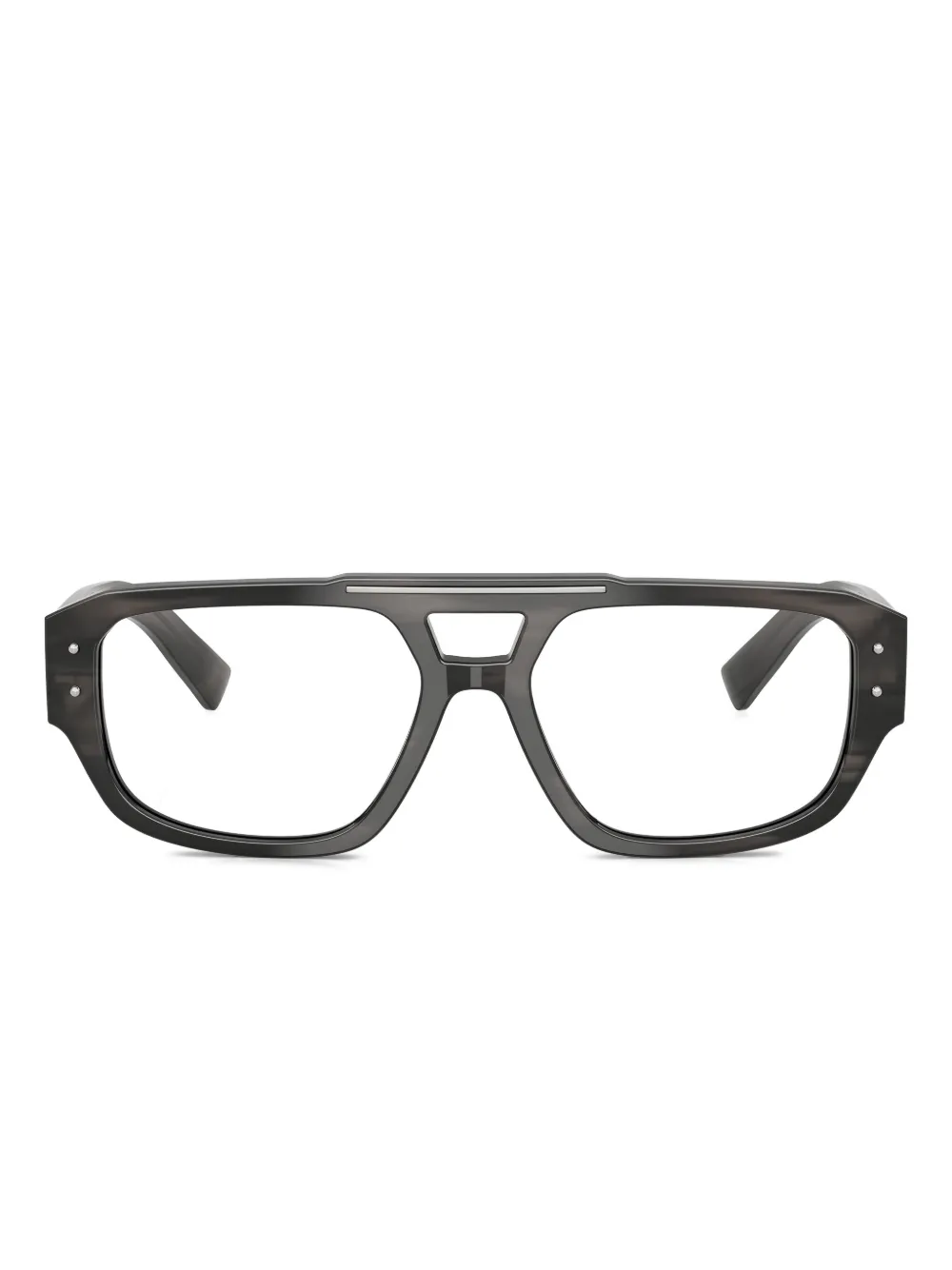 Dolce & Gabbana Eyewear Zonnebril met dubbele neusbrug Zwart