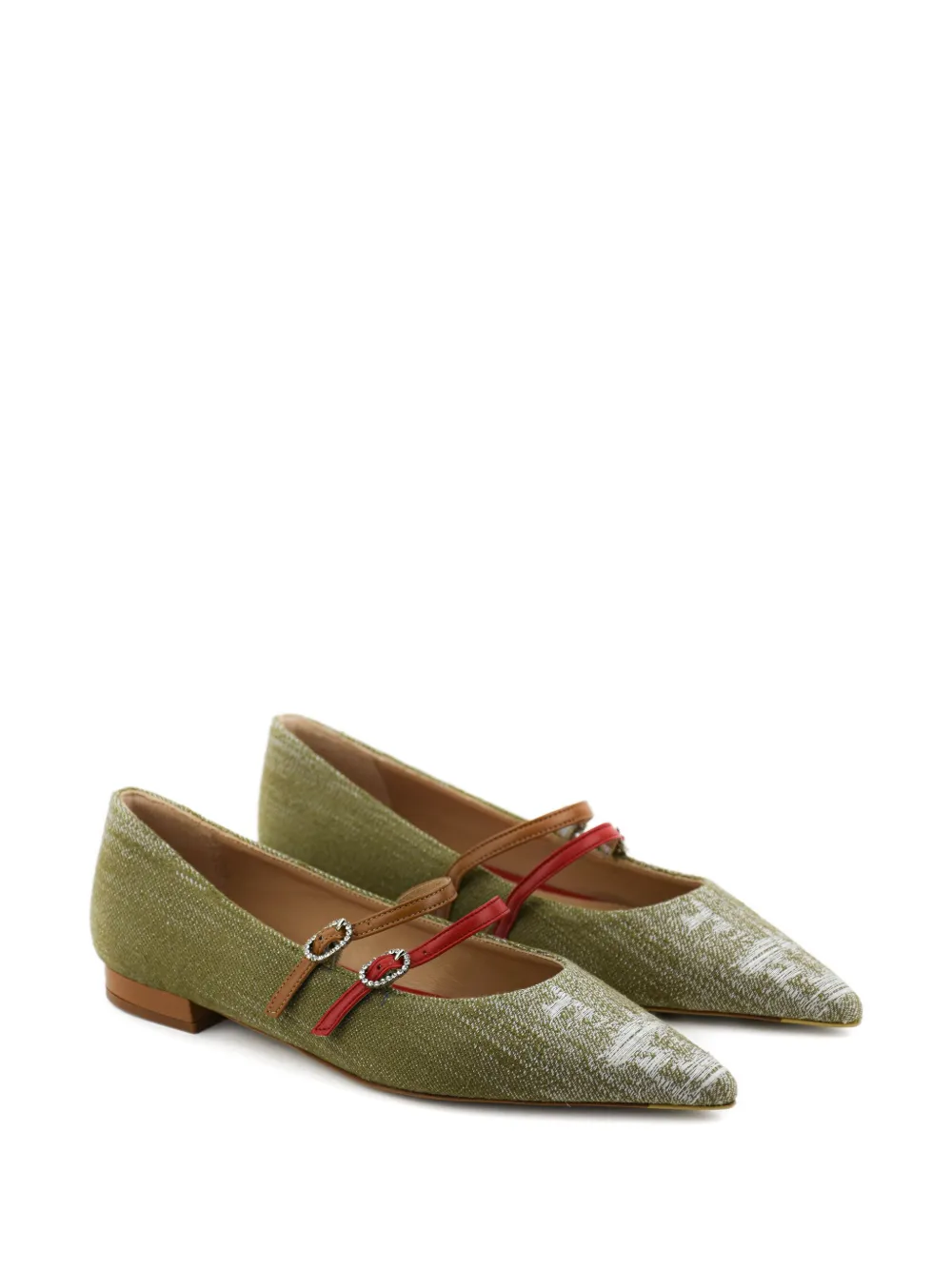 Paul Warmer Astro ballerina shoes Green