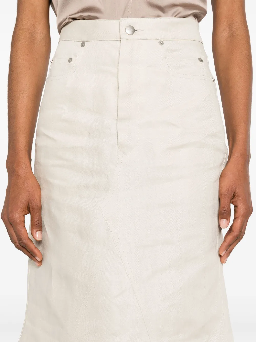 Rick Owens Godet maxi-rok Beige