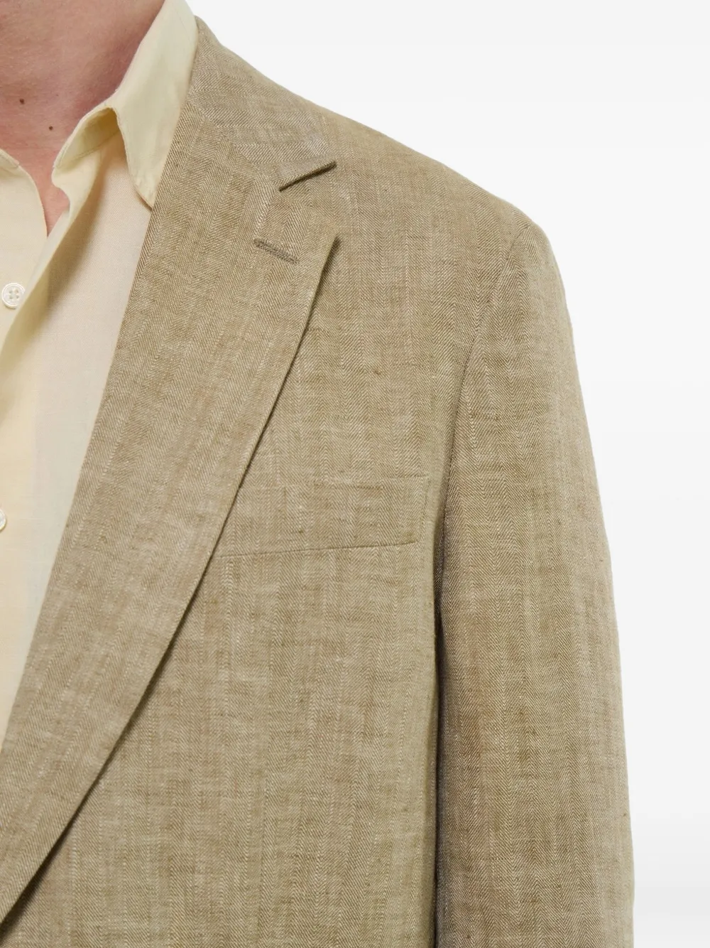 FURSAC Blazer met enkele rij knopen Beige