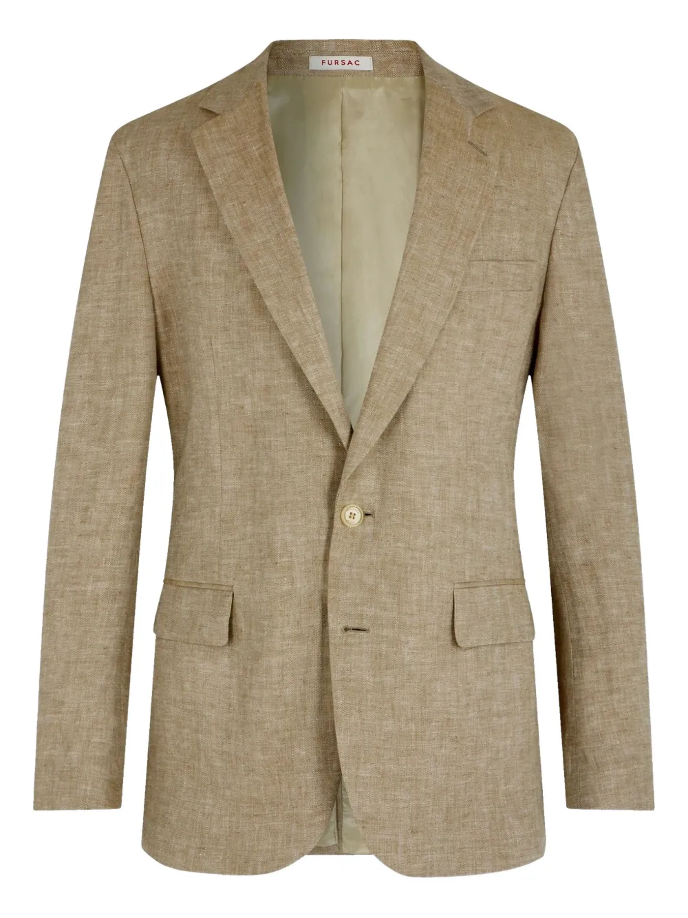 FURSAC Blazer met enkele rij knopen Beige