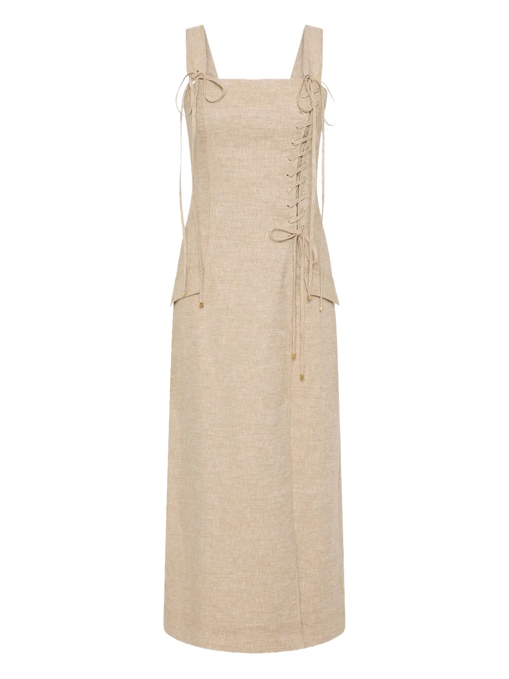 Aje Morgan lace-up maxi dress | Neutrals | Image 1