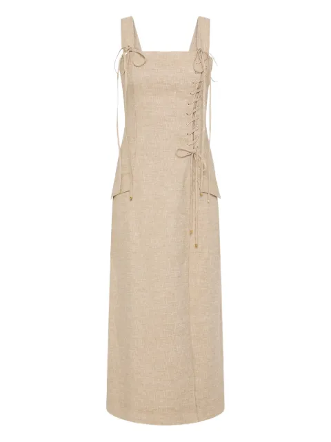 Aje Morgan lace-up maxi dress
